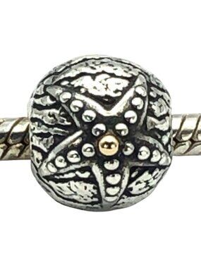 Pandora Starfish Clip Sterling Silver with 14K Gold Nautical Charm